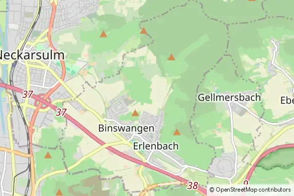 Mapa Erlenbach