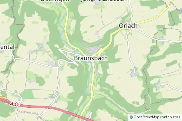 Mapa Braunsbach