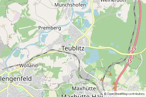 Mapa Teublitz