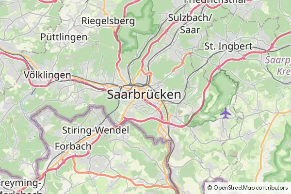 Mapa Saarbrücken