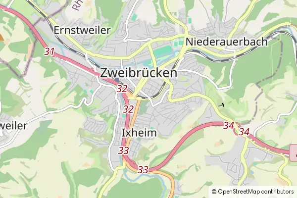 Mapa Zweibrücken