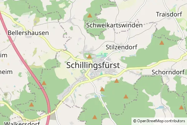 Mapa Schillingsfürst