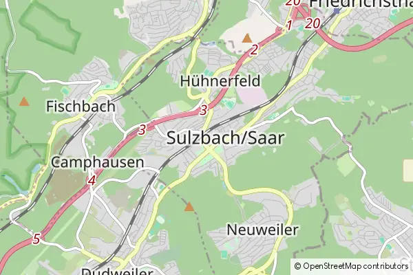 Mapa Sulzbach/Saar