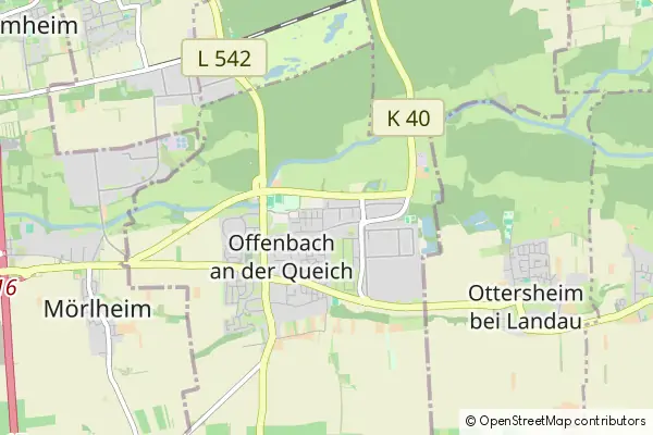 Mapa Offenbach an der Queich