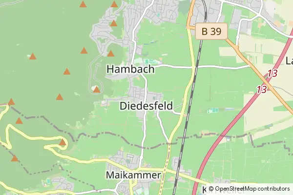 Mapa Diedesfeld