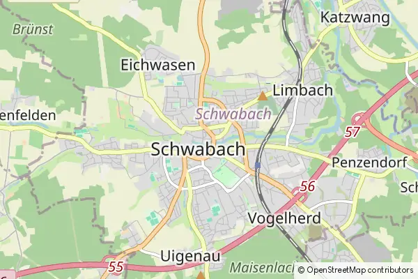 Mapa Schwabach