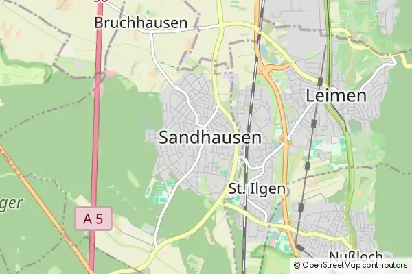 Mapa Sandhausen