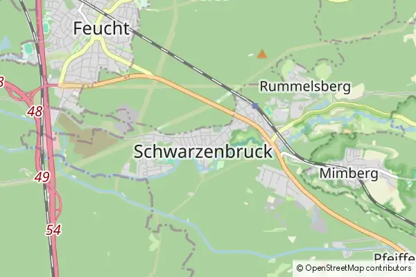 Mapa Schwarzenbruck