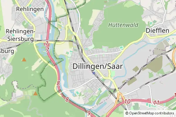 Mapa Dillingen/Saar