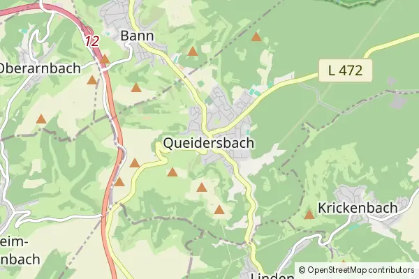 Mapa Queidersbach