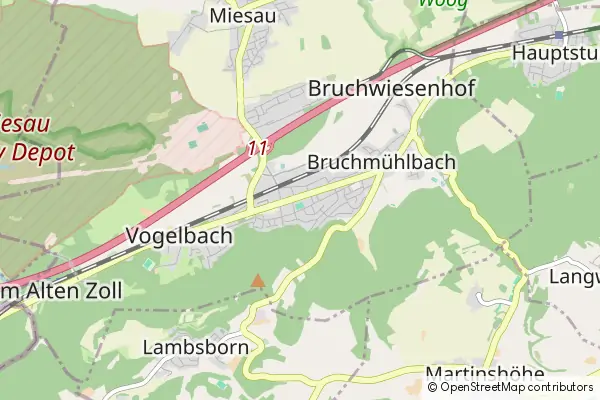 Mapa Bruchmuehlbach-Miesau