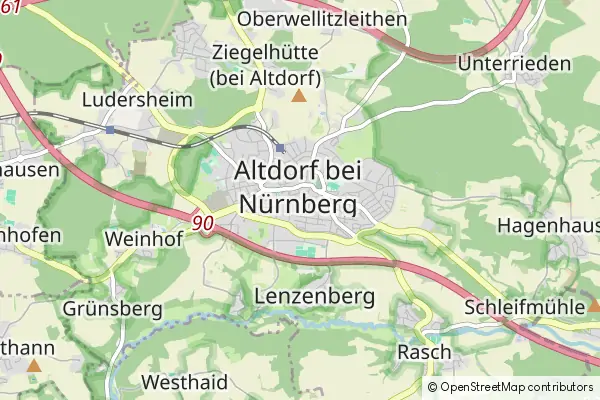 Mapa Altdorf bei Nurnberg