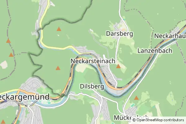 Mapa Neckarsteinach