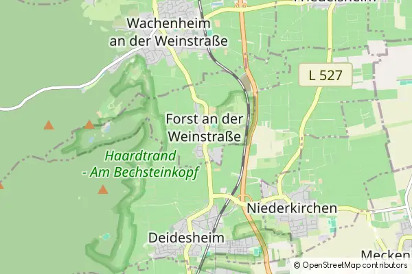 Mapa Forst an der Weinstrasse