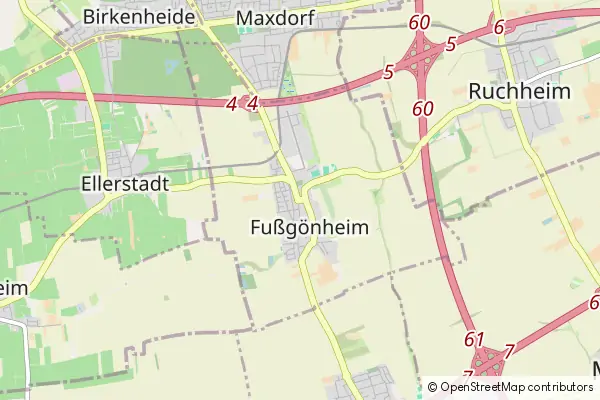 Mapa Fussgoenheim