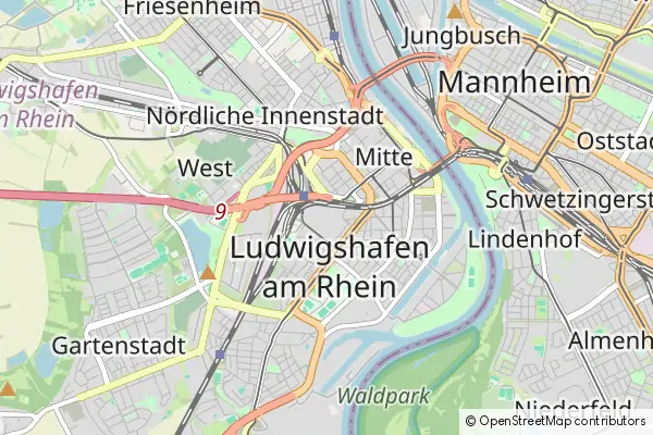 Mapa Ludwigshafen