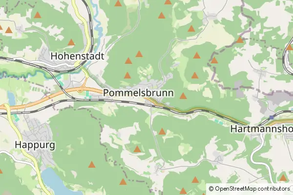 Mapa Pommelsbrunn