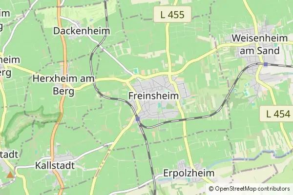 Mapa Freinsheim