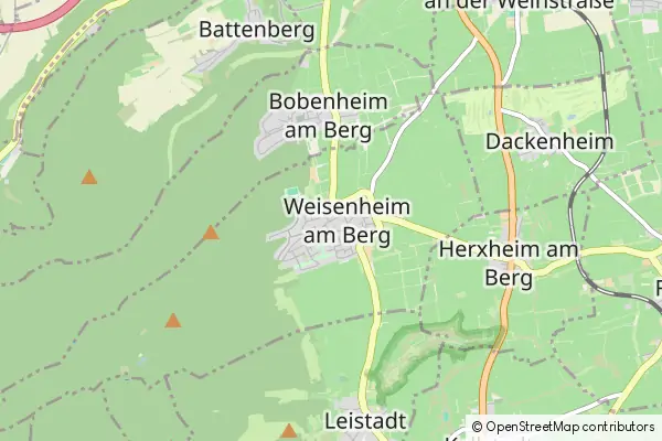 Mapa Weisenheim am Berg