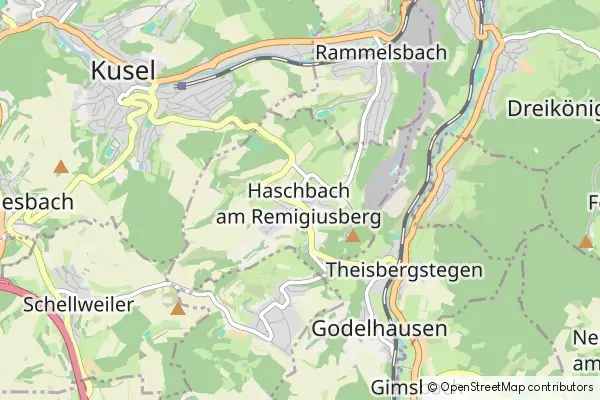 Mapa Haschbach am Remigiusberg