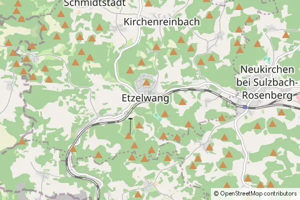 Mapa Etzelwang