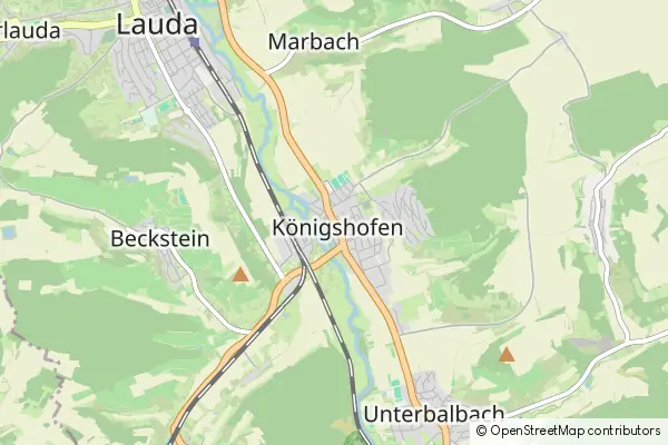 Mapa Lauda-Koenigshofen