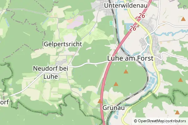 Mapa Luhe-Wildenau