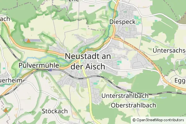 Mapa Neustadt an der Aisch