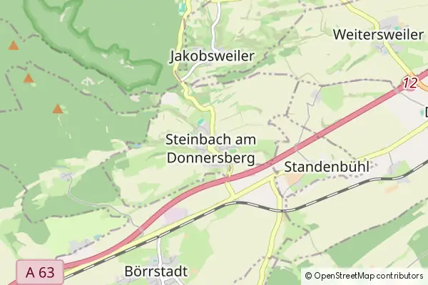 Mapa Steinbach am Donnersberg