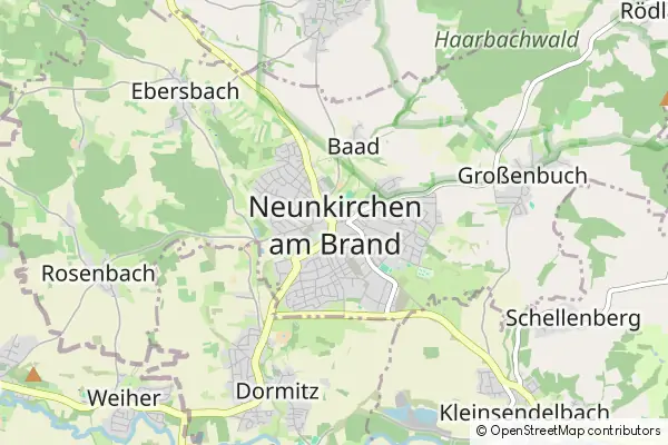 Mapa Neunkirchen am Brand