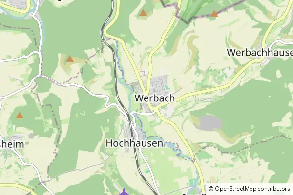 Mapa Werbach