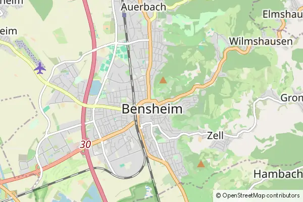 Mapa Bensheim