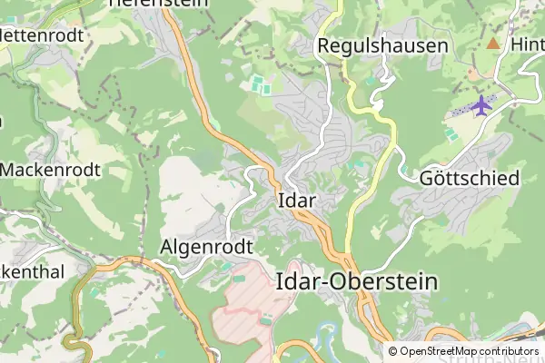 Mapa Idar-Oberstein