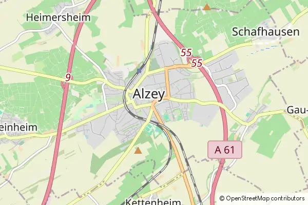 Mapa Alzey