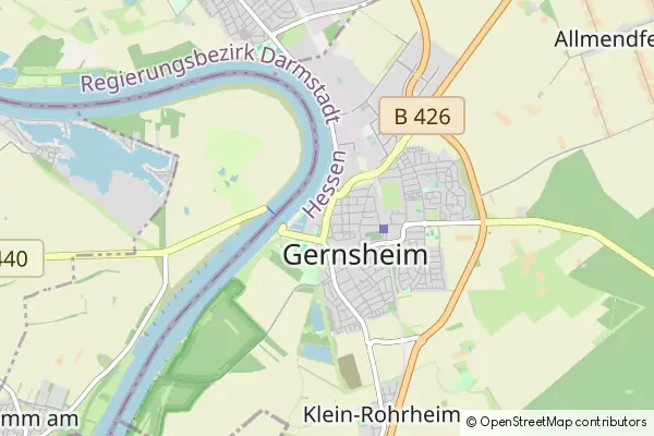 Mapa Gernsheim