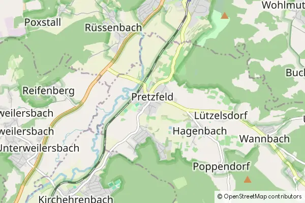 Mapa Pretzfeld