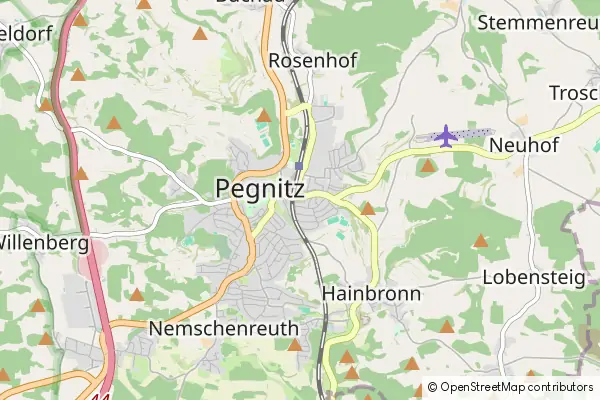 Mapa Pegnitz