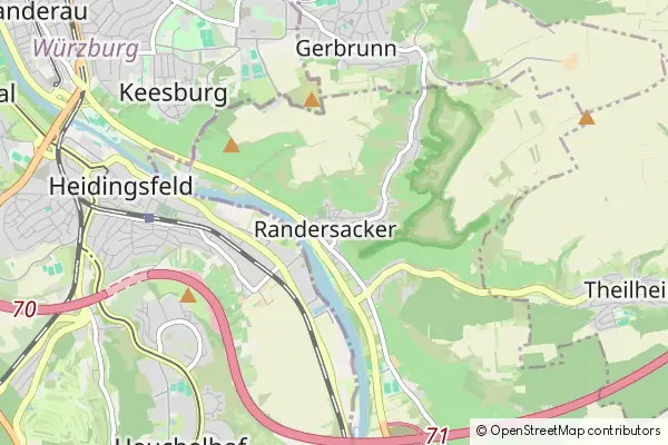 Mapa Randersacker