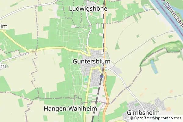 Mapa Guntersblum