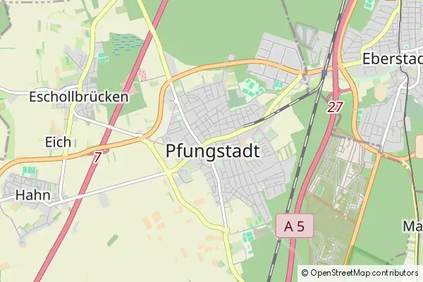 Mapa Pfungstadt