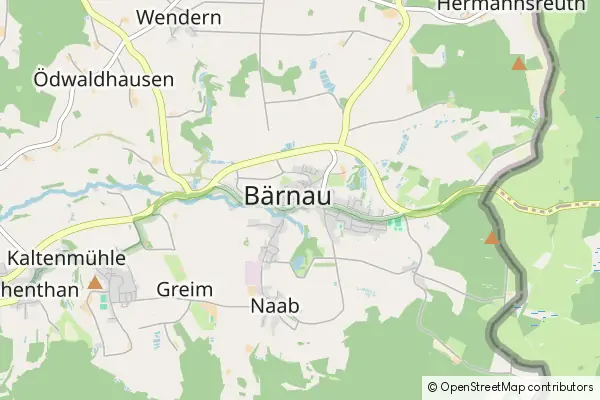 Mapa Bärnau