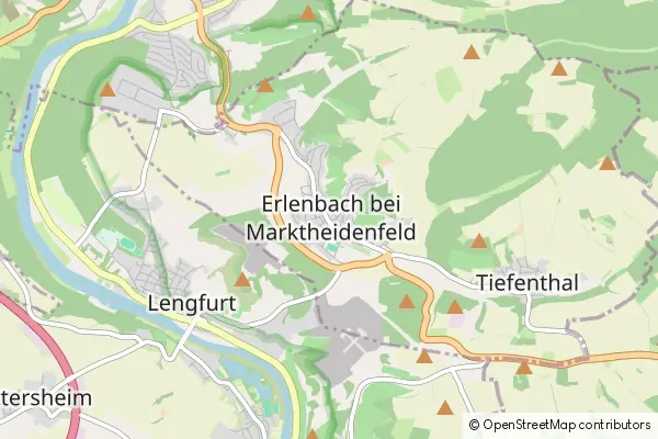 Mapa Erlenbach bei Marktheidenfeld