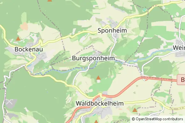 Mapa Burgsponheim