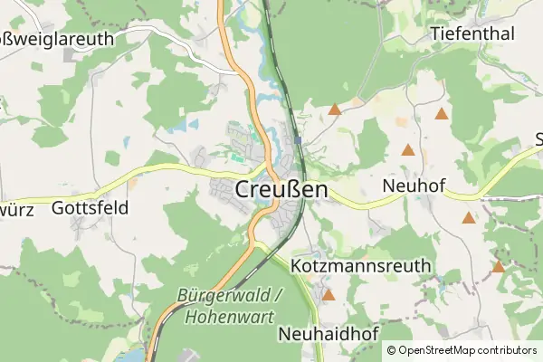 Mapa Creußen