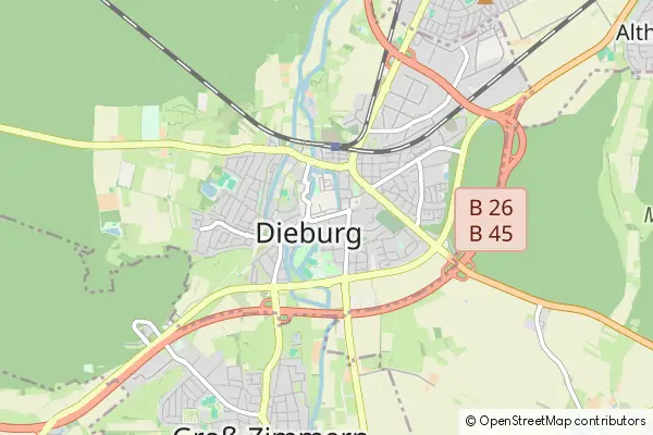 Mapa Dieburg