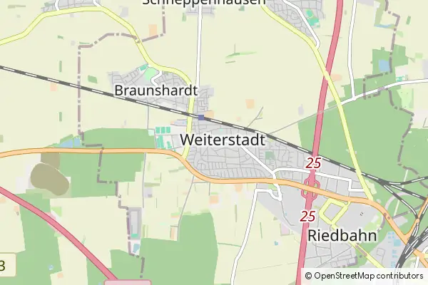 Mapa Weiterstadt