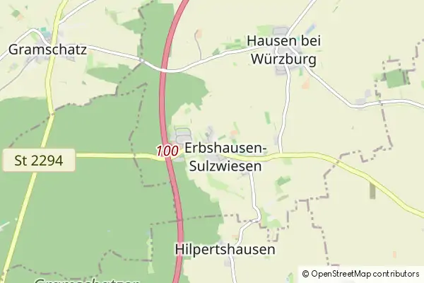 Mapa Erbshausen