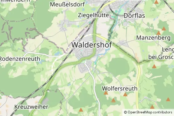 Mapa Waldershof