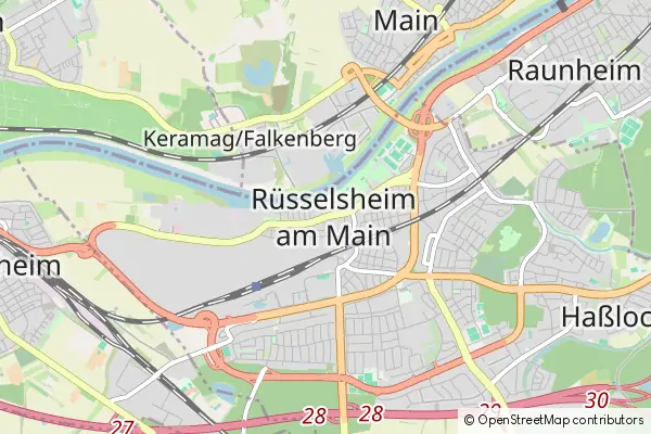 Mapa Rüsselsheim am Main