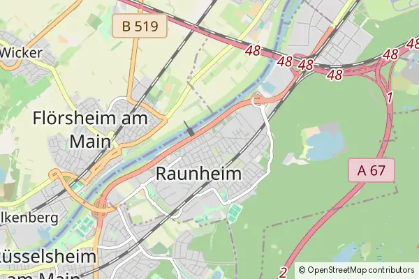 Mapa Raunheim